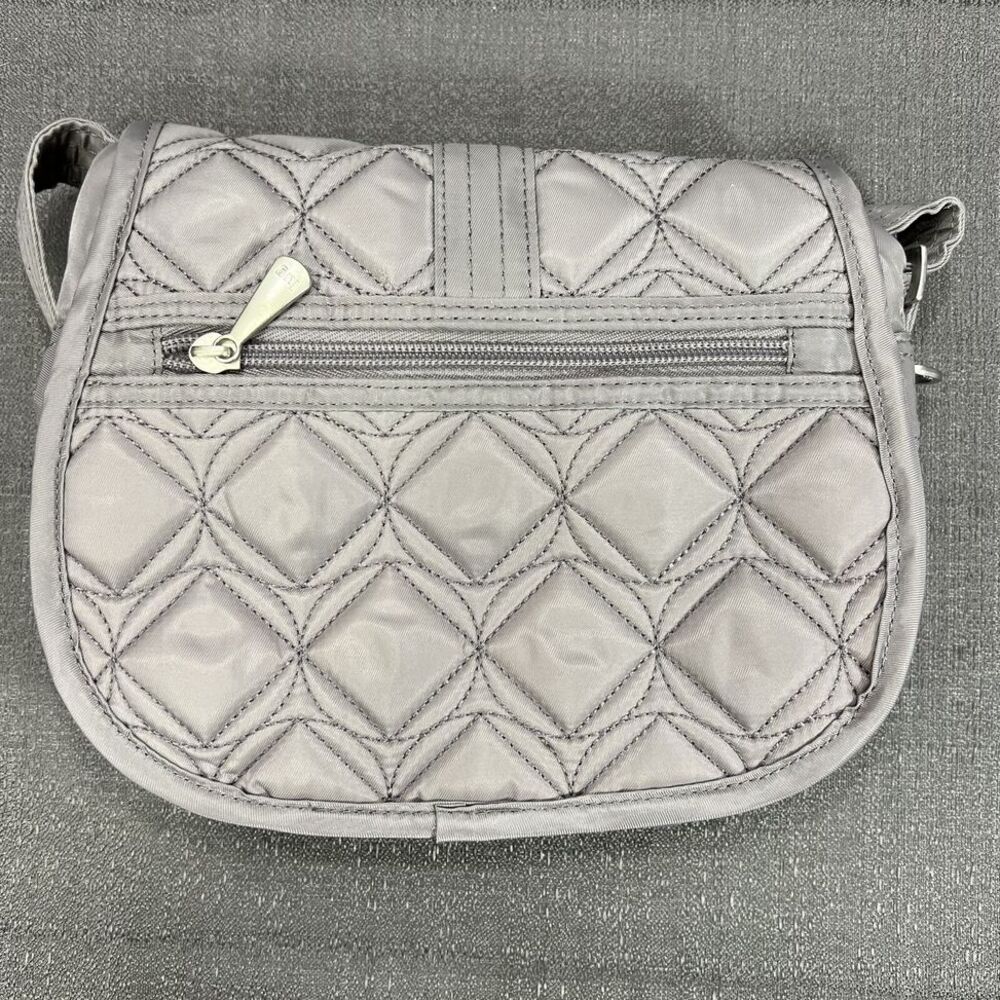 Lug Signature Mini Swing Crossbody Bag Grey Magnetic Flap NWT - Picture 8 of 12